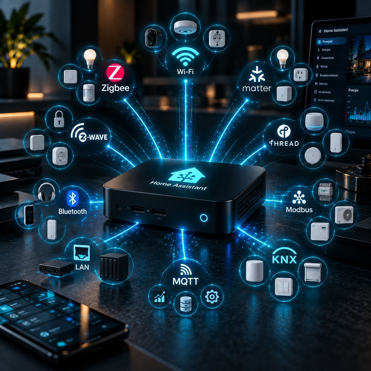 Uniwersalna centrala Smart Home zarządzająca różnymi protokołami - smartmodlabs.com